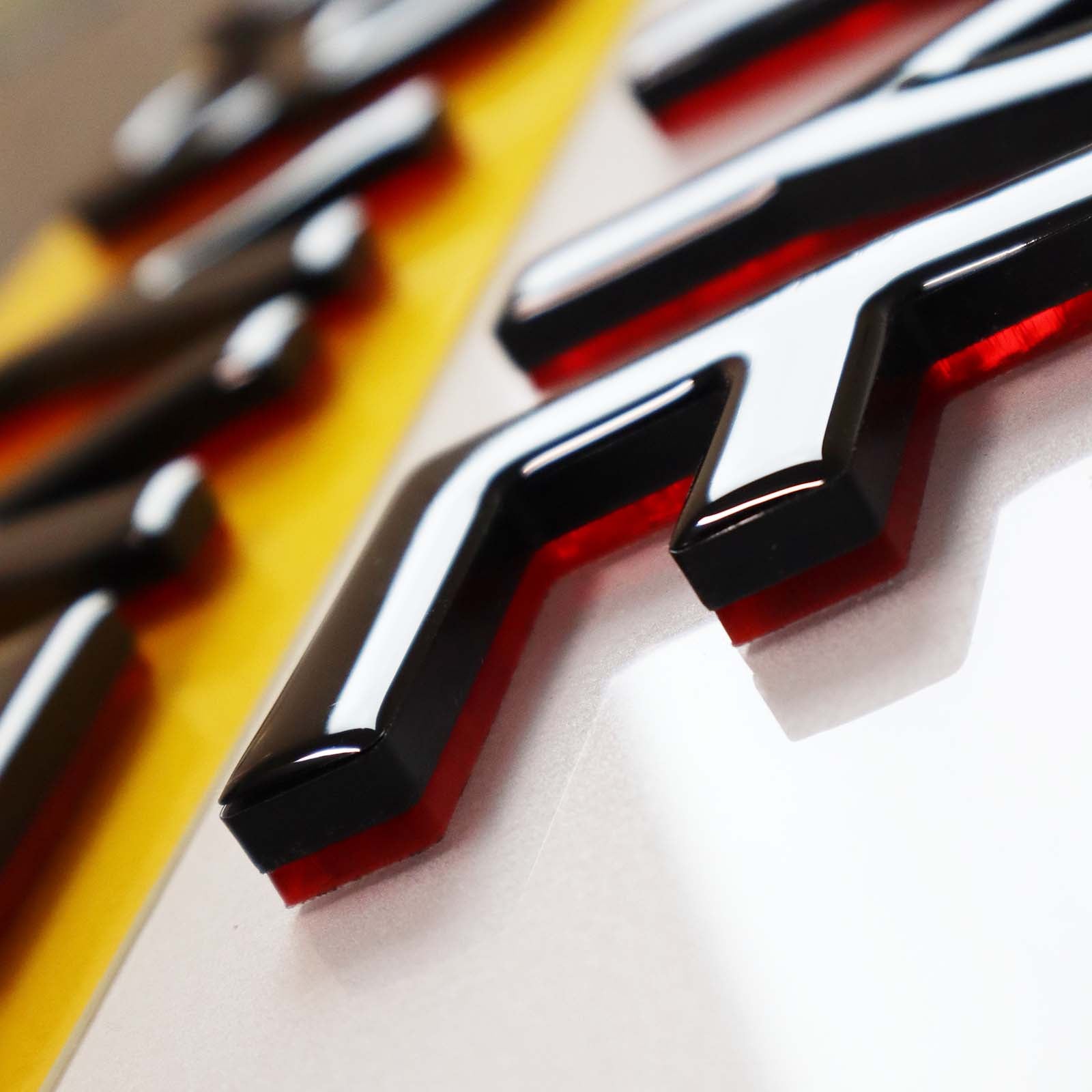 Pair Of Premium Coloured Stack Krystal 4D Number Plates