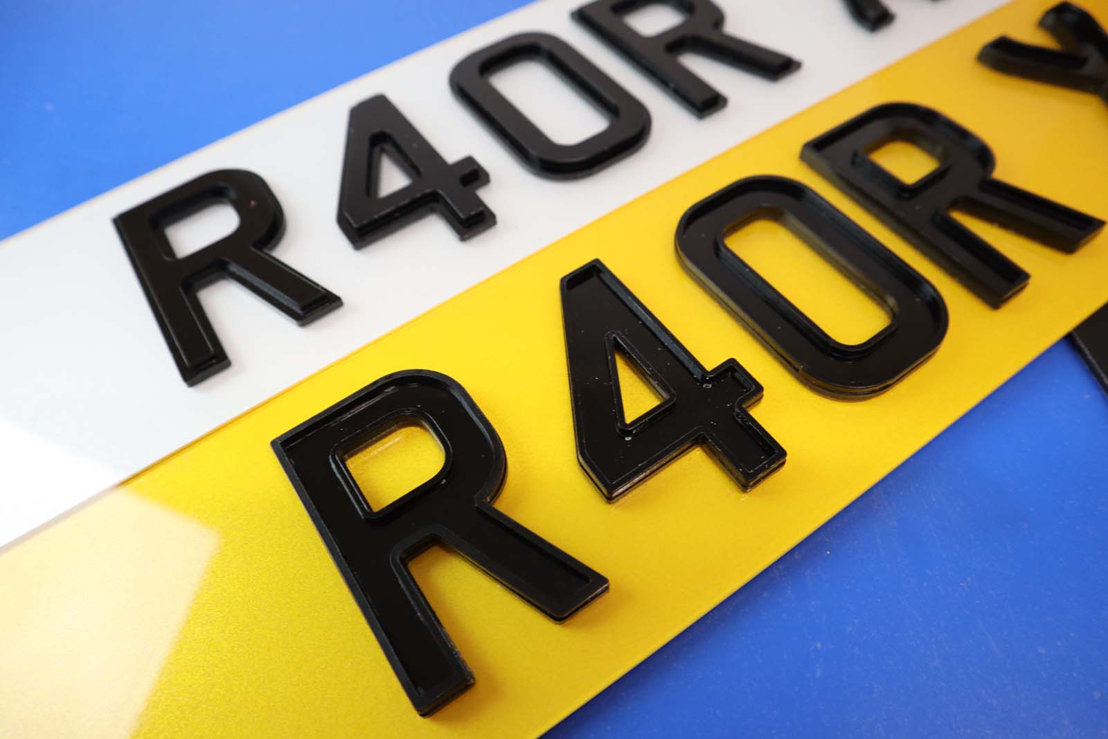 Pair of 4D Ghost + Pyramid YinYang Combo 4D Number Plates