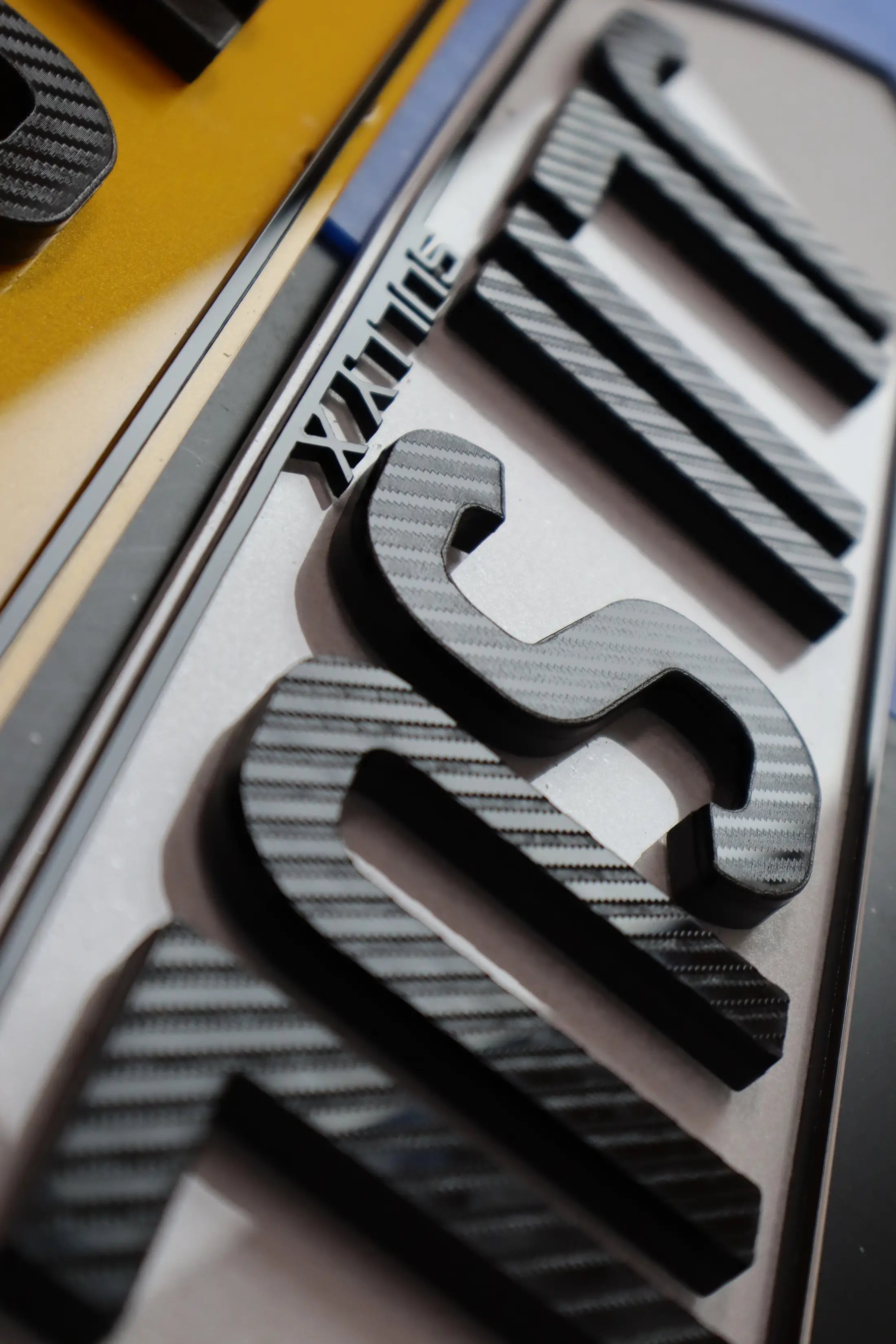 Ultimate Custom Ford Focus ST RS Plates: Carbon, 4D Border, and Integrated Slogan LB17