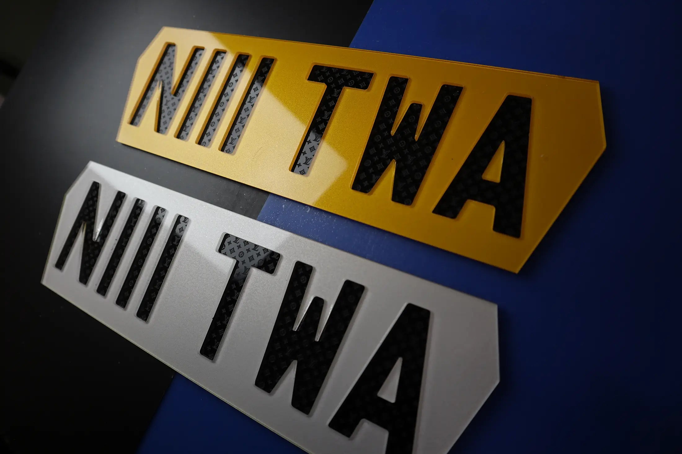 Custom Hex Plates with Engraved LV-Inspired Tribute LB19