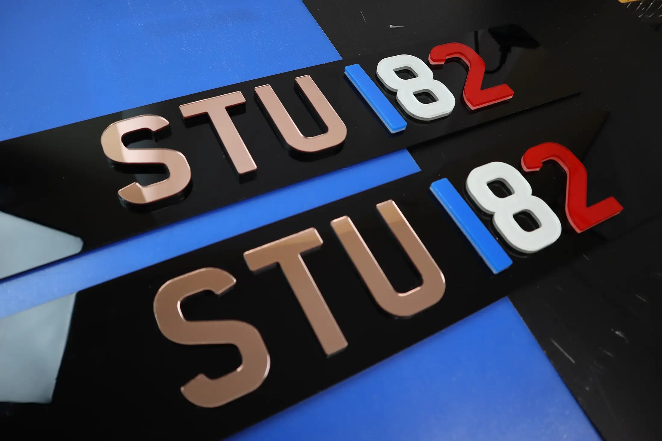 Custom Renault Clio Show Plate in French Colours LB23