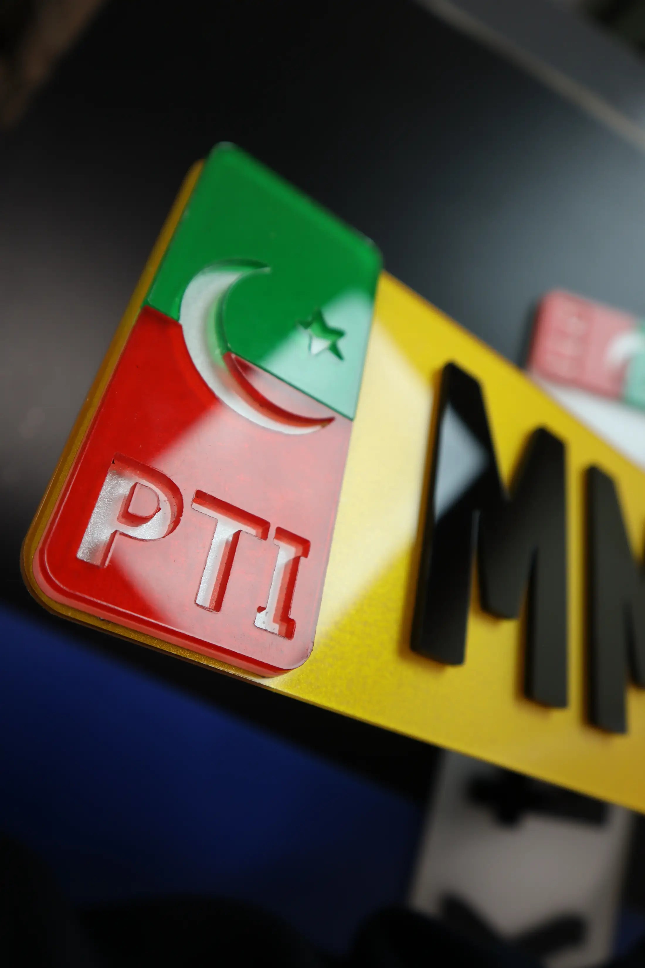 Haqeeqi Azadi: Custom PTI Number Plates with Laser-Cut Flag LB29