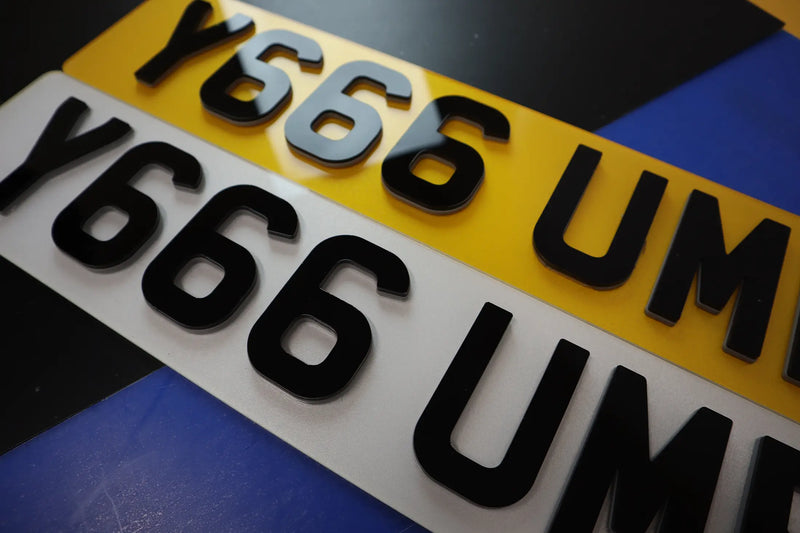Understated Elegance: Nardo Grey Acrylic Number Plates LB35