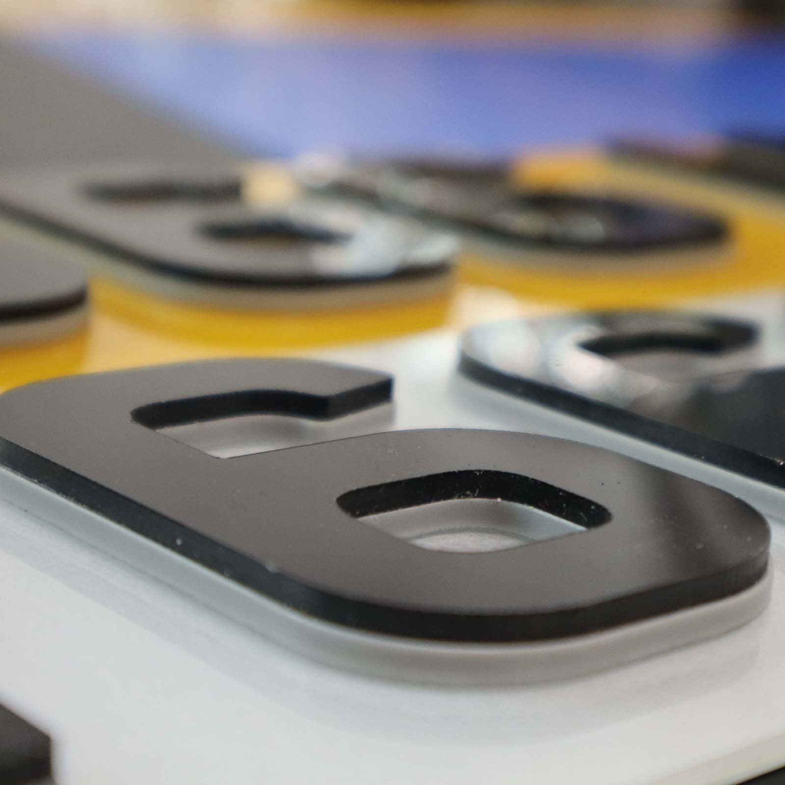 Pair Of Premium Coloured Stack Krystal 4D Number Plates