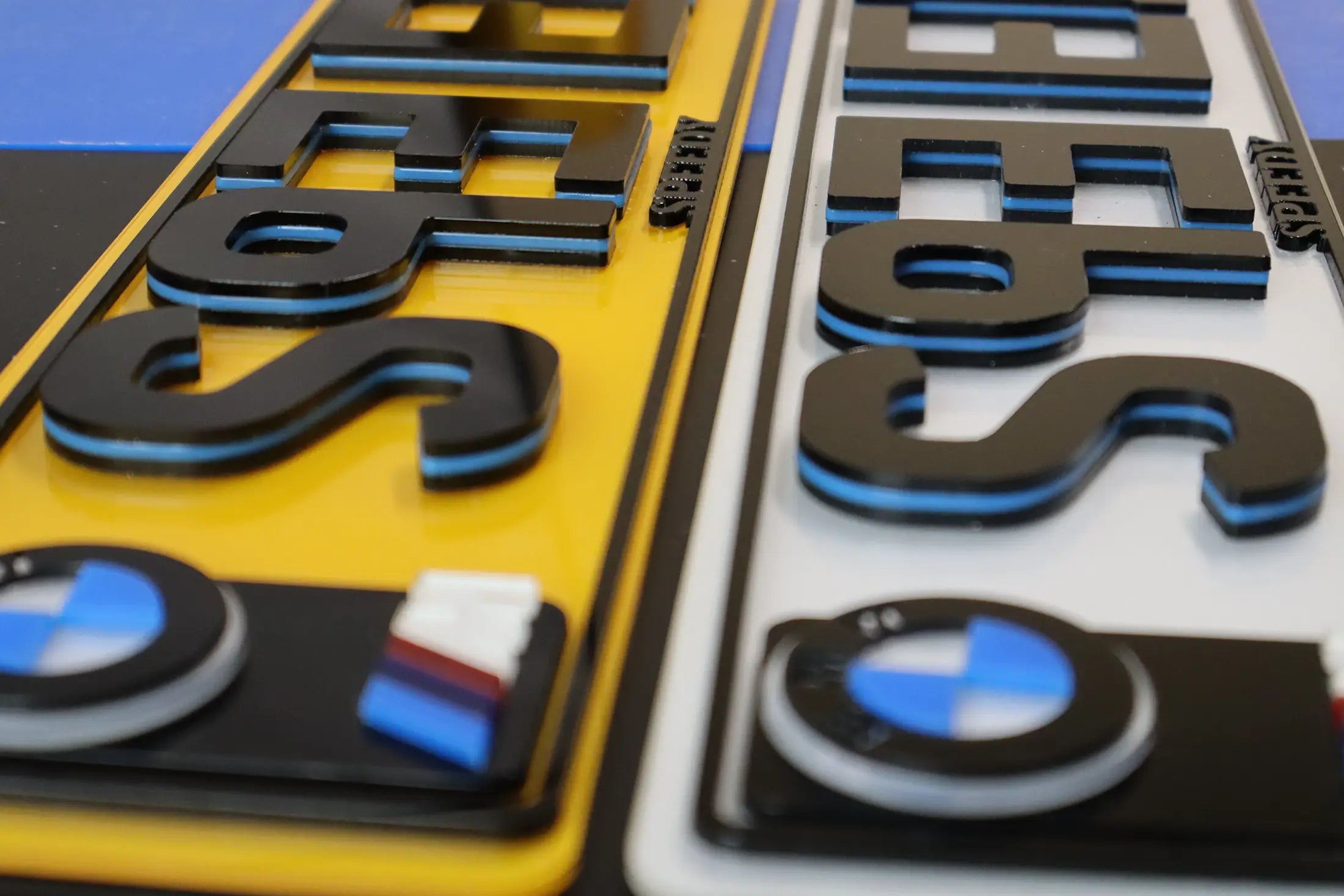 ‘SPEEDY’ Custom 4D Number Plates for Convertible BMW – Triple Layer Build LB36