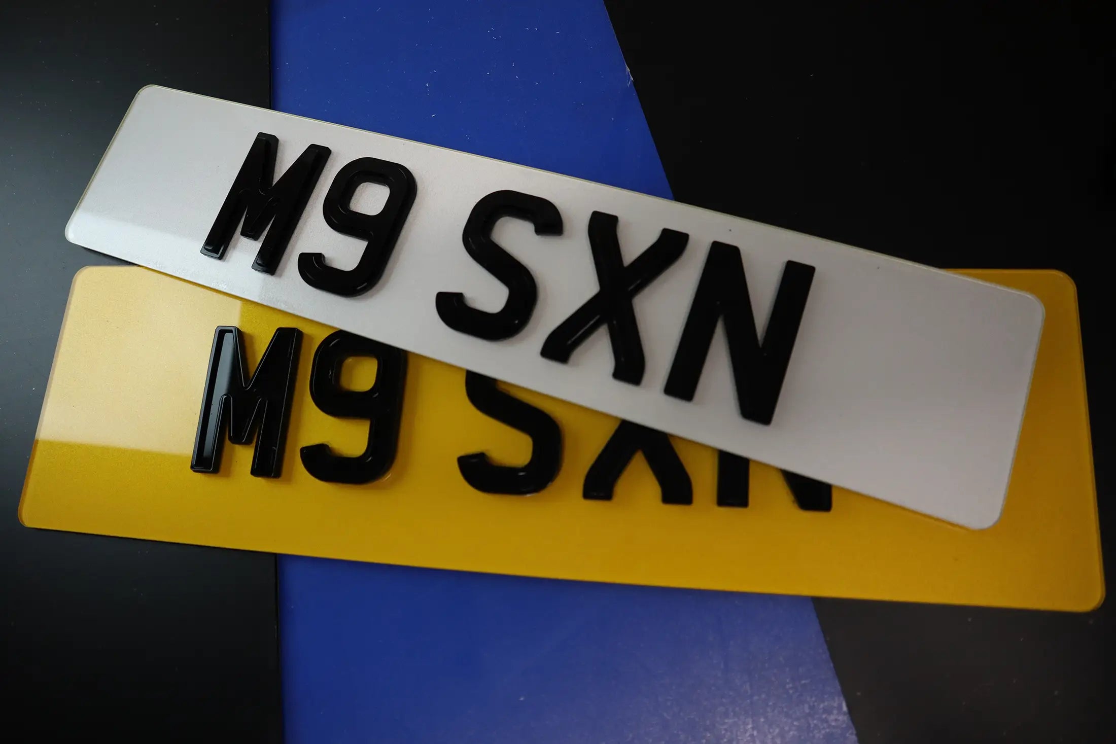 Ghost/Pyramid Combo Number Plates – Oversize Rear & Standard Front LB39