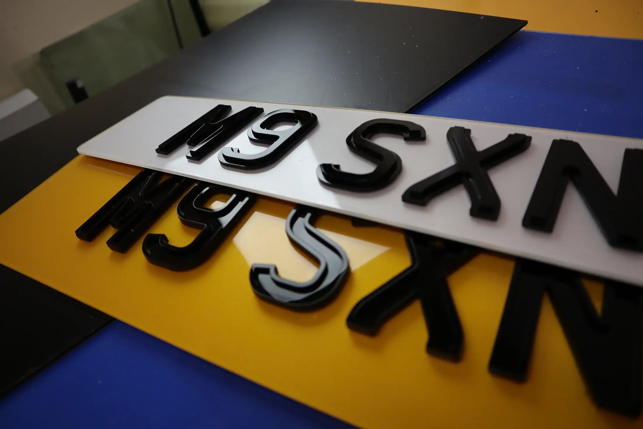 Ghost/Pyramid Combo Number Plates – Oversize Rear & Standard Front LB39