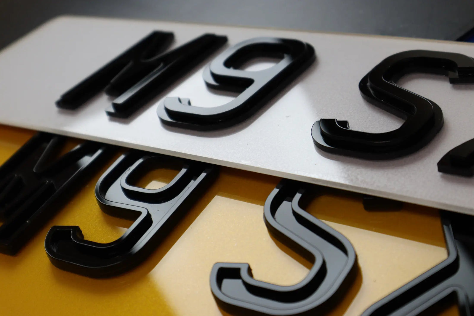 Ghost/Pyramid Combo Number Plates – Oversize Rear & Standard Front LB39