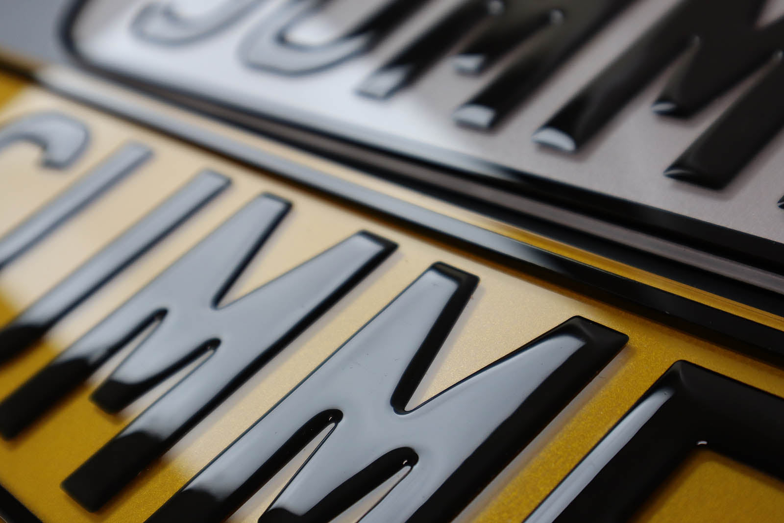 Pair of 3D Gel Single Layer Smooth Raised 4D Number Plates