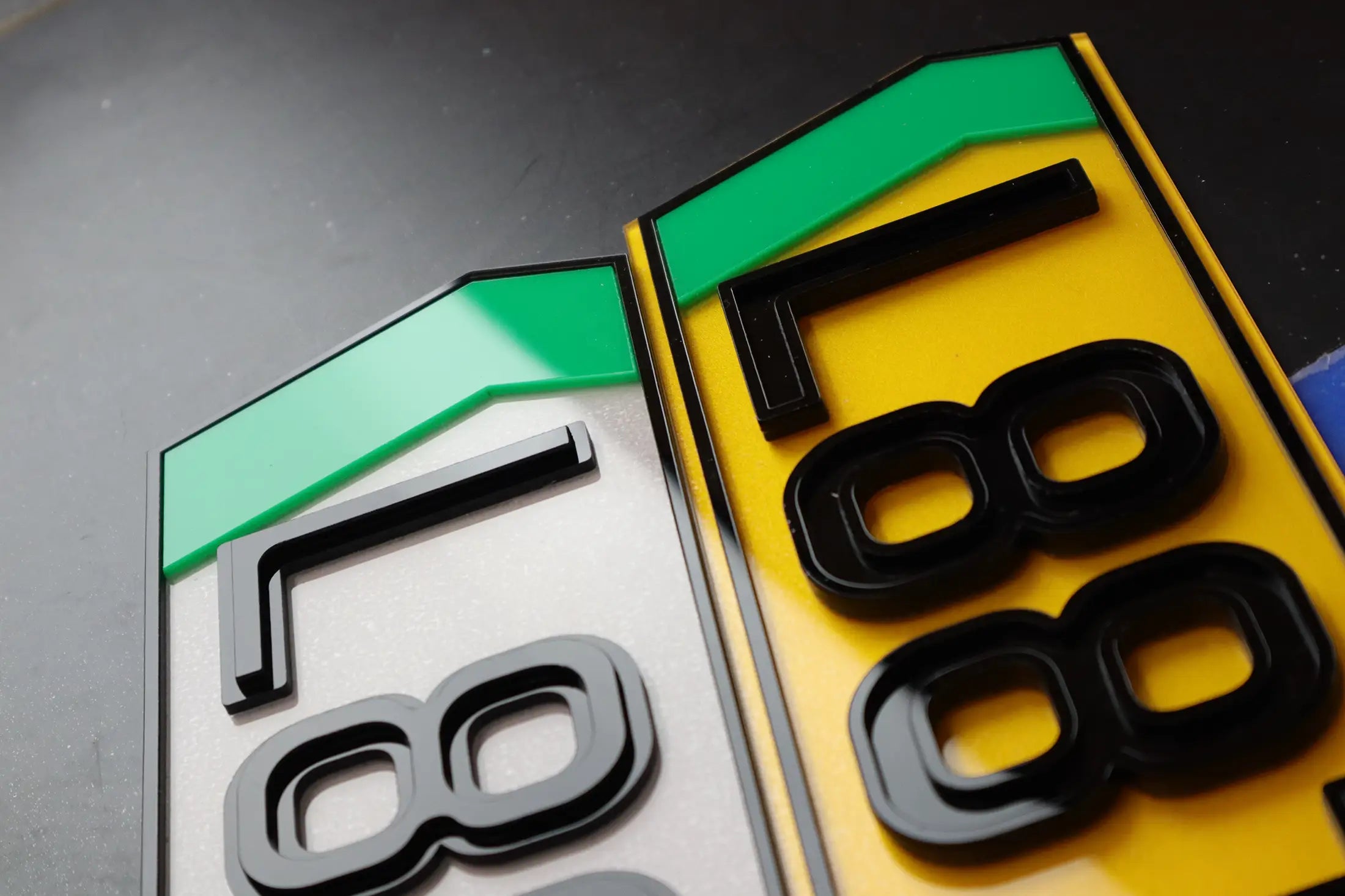 HexaGlow 6mm Ghost & Pyramid Gloss Combo 4D Laser Cut Hex Pair LB53