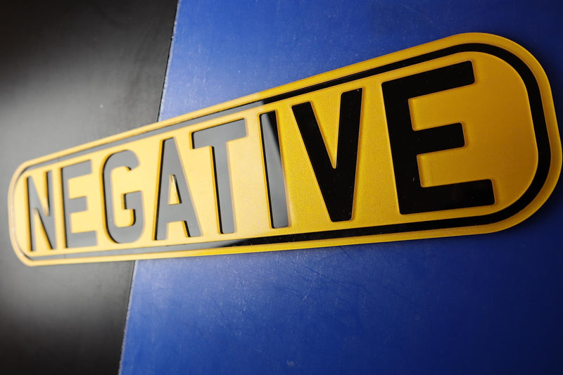 Pair of Negative Inverted Dimensional 4D Number Plates