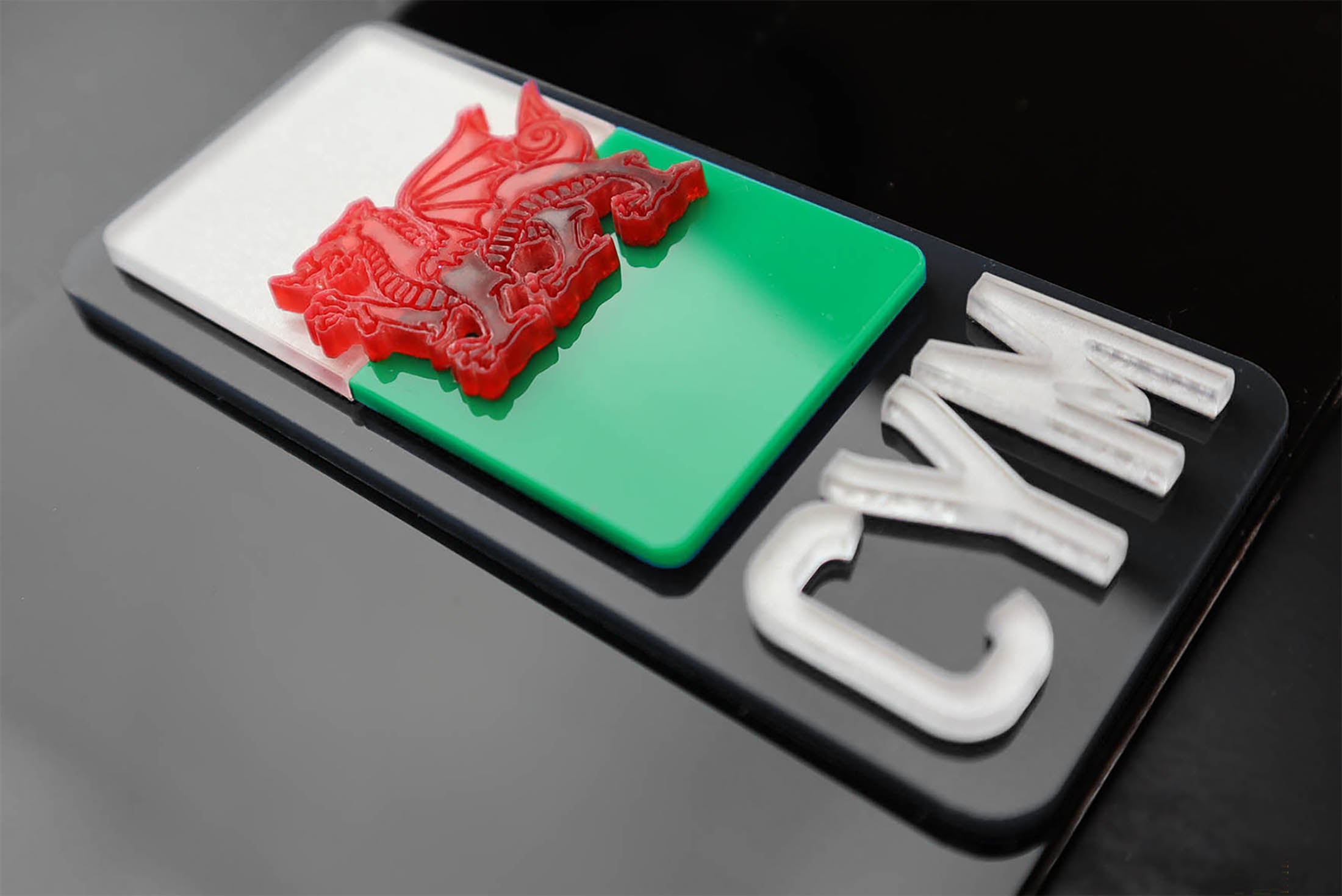 Pair of Flags for Number Plates - Printed, Gel, Acrylic