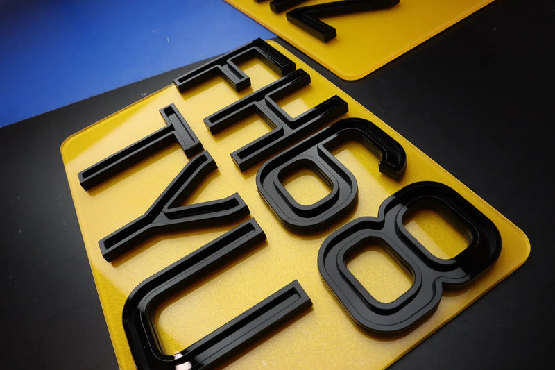 6mm Ghost 6x8 Inch Compact Legal Motorbike Plate LB71