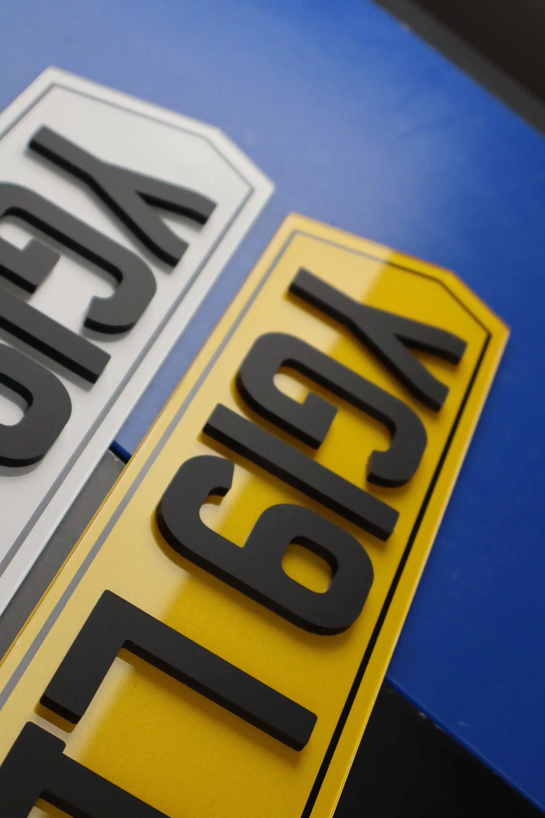 5mm Raised Lettering with Printed 2D Border Custom Hex Plate LB76