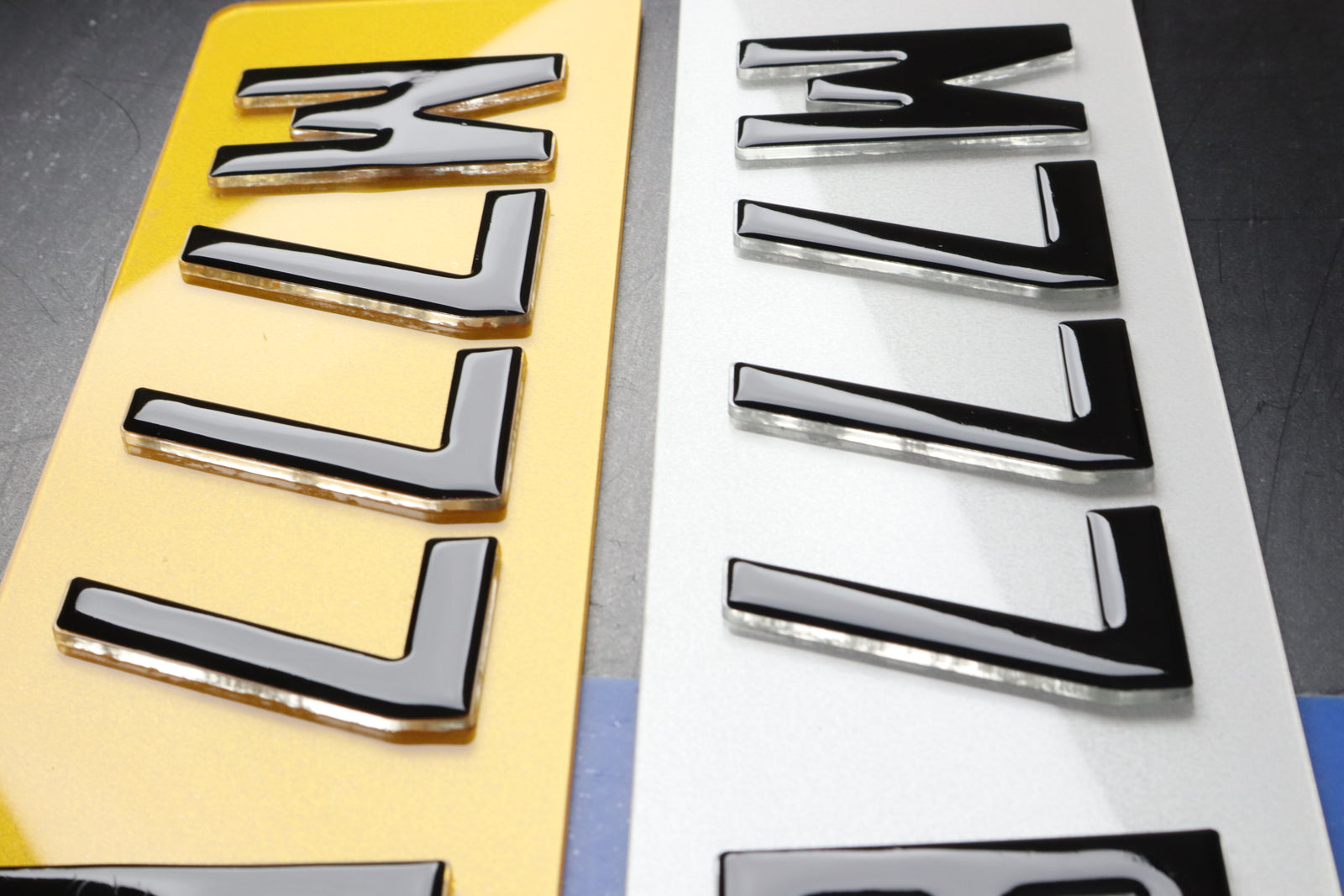 Float Effect Topped Krystal Road Legal Number Plates