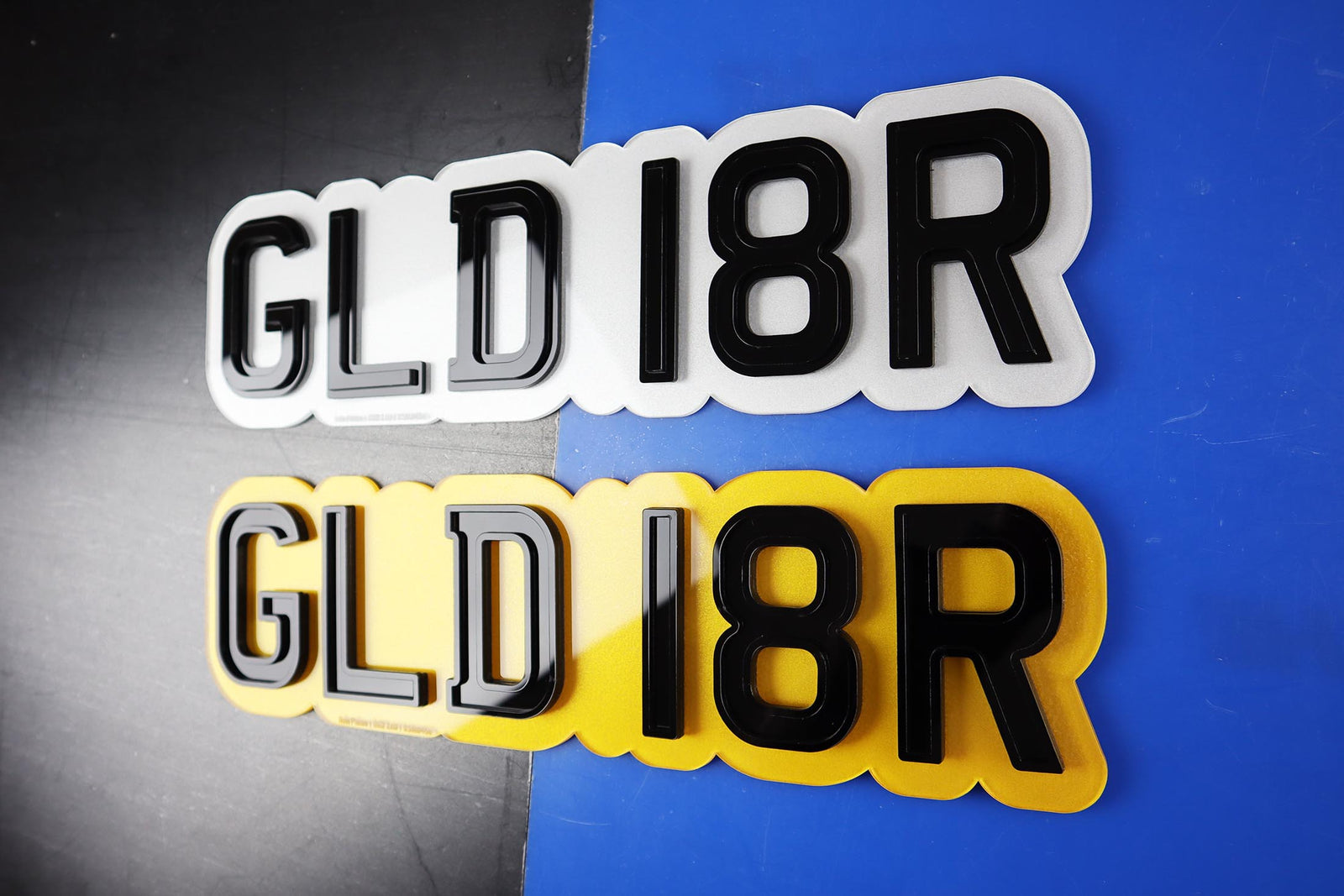 Luxury Bubble Contoured 4D Number Plates - Road Legal