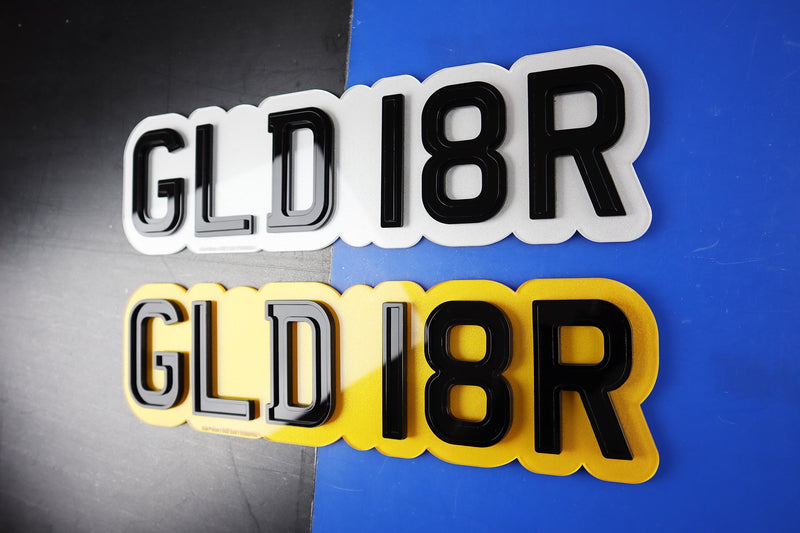 Luxury Bubble Contoured 4D Number Plates - Road Legal