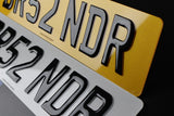 Pair of 3D Gel Single Layer Smooth Raised 4D Number Plates