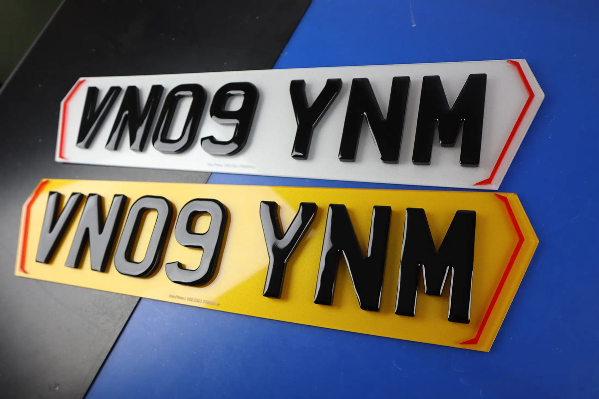 5mm Gel Hex Number Plates with Red Hex Edge Borders Lookbook Pair LB103