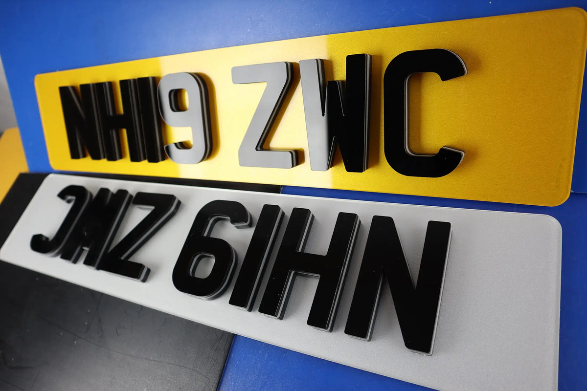 9mm Oreo Triple Layer 4D Number Plates Lookbook Pair LB108