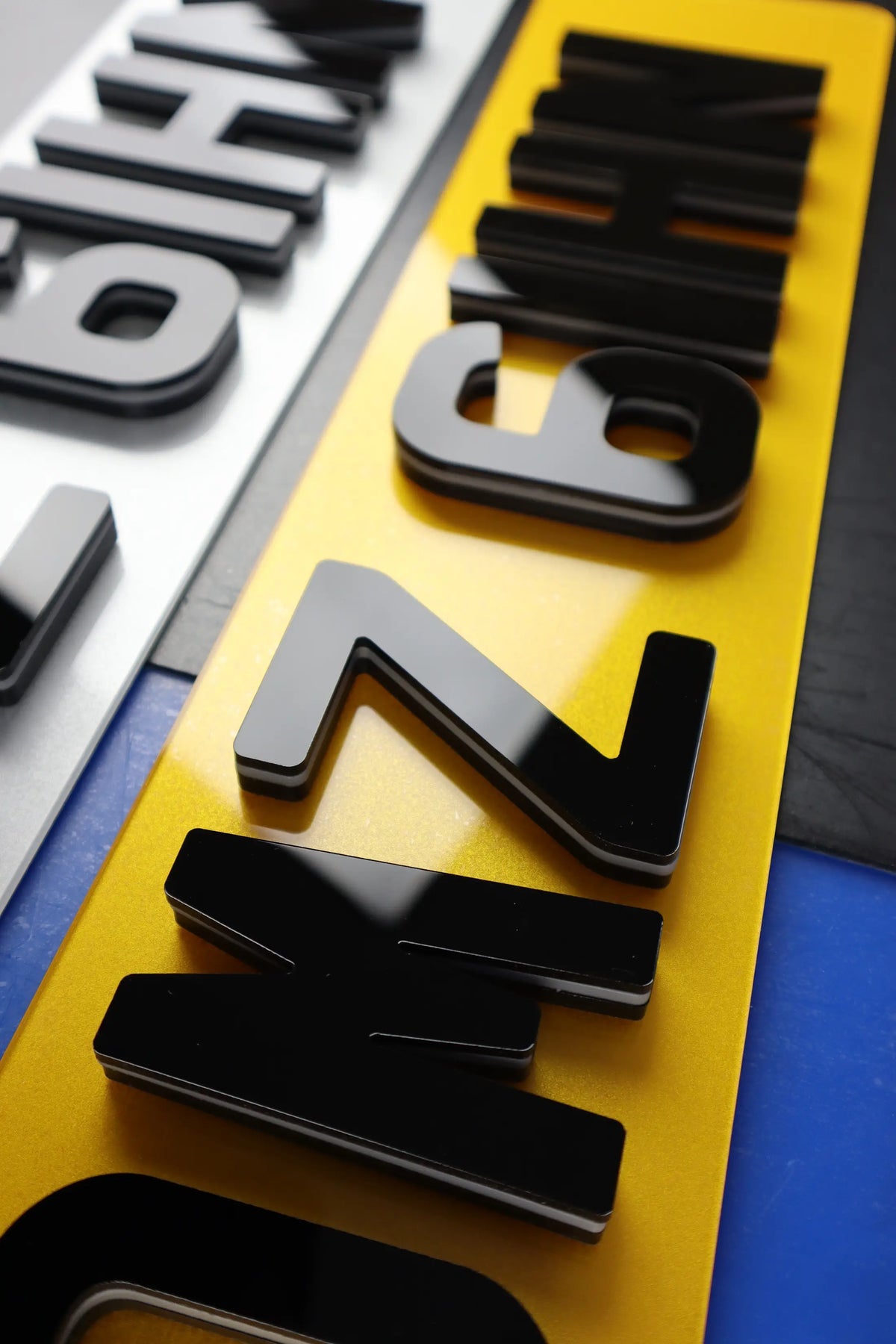 9mm Oreo Triple Layer 4D Number Plates Lookbook Pair LB108