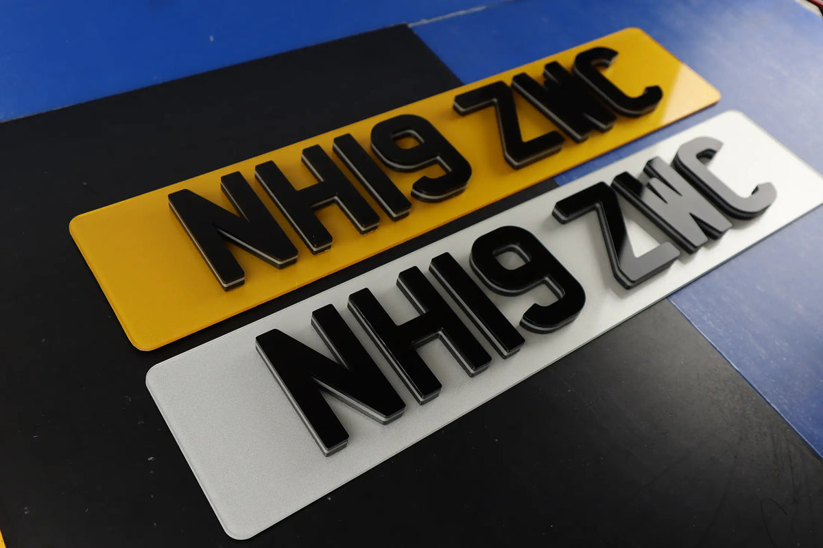 9mm Oreo Triple Layer 4D Number Plates Lookbook Pair LB108