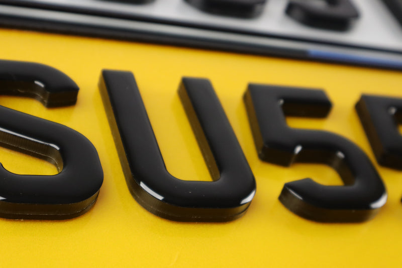 Super Chunky 10mm Gloss Gel Number Plates Set