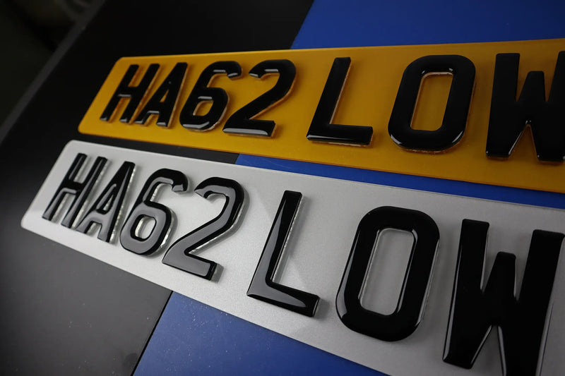 8mm Float Gel Number Plates Lookbook Pair LB113