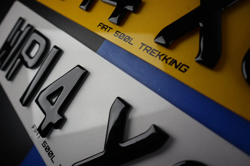 5mm 4D Gel Number Plates with Printed Slogan Lookbook Pair LB115