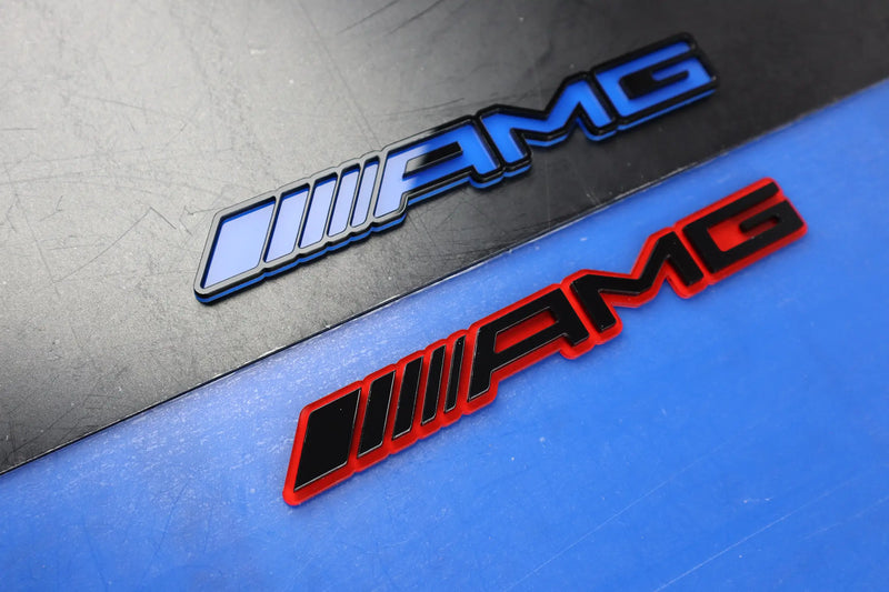 Custom 4D Dual-Color AMG Acrylic Emblem Badge Lookbook LB118