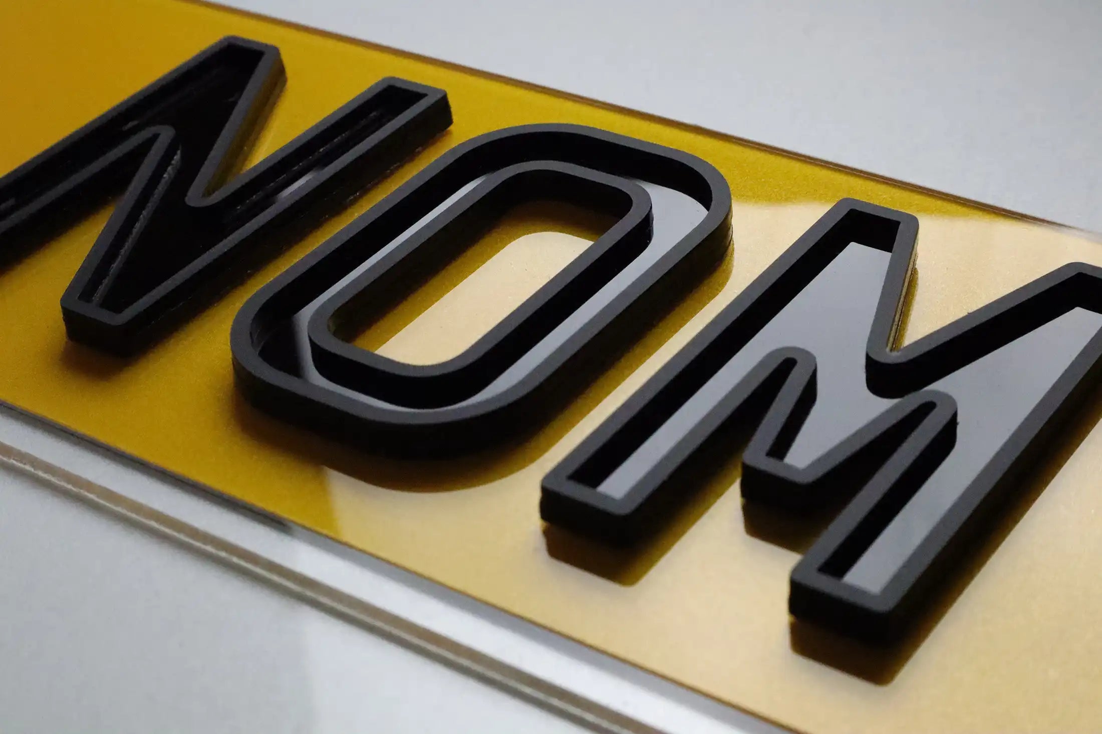 Number Plate by Style - Shadow X