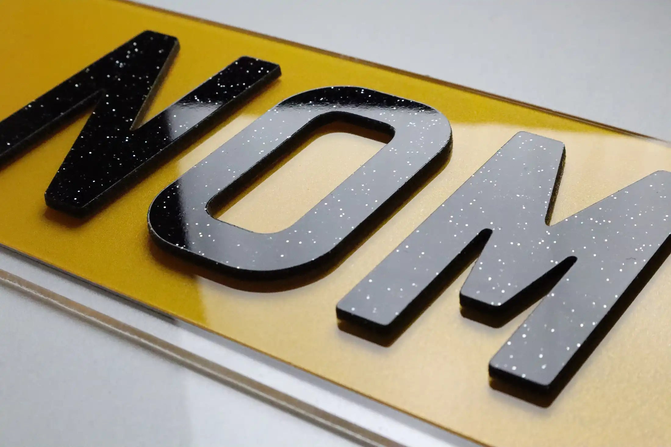 Number Plate by Style - Glitter Bling