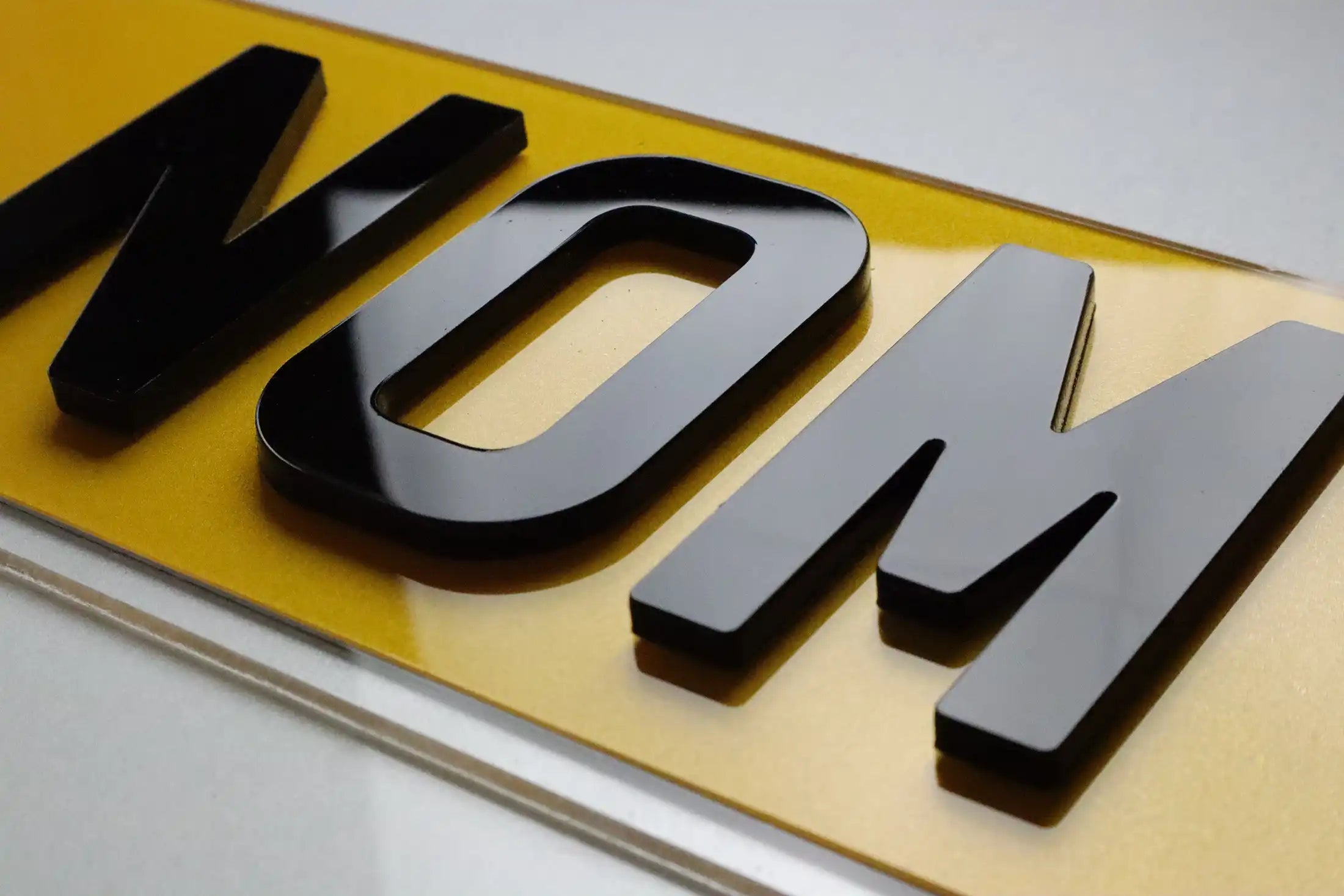 Number Plate by Style - Gloss 4D