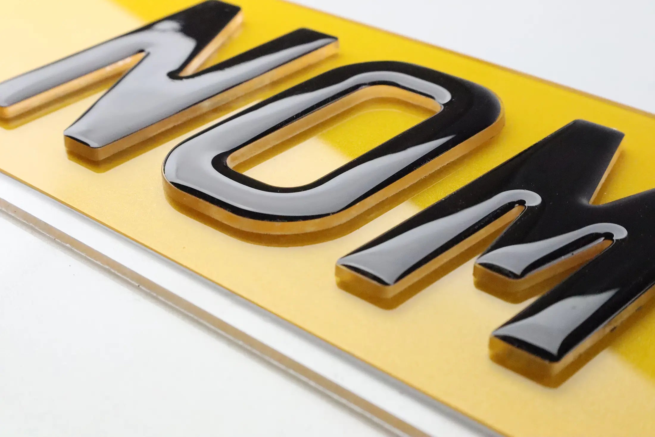 Number Plate by Style - Float Gel