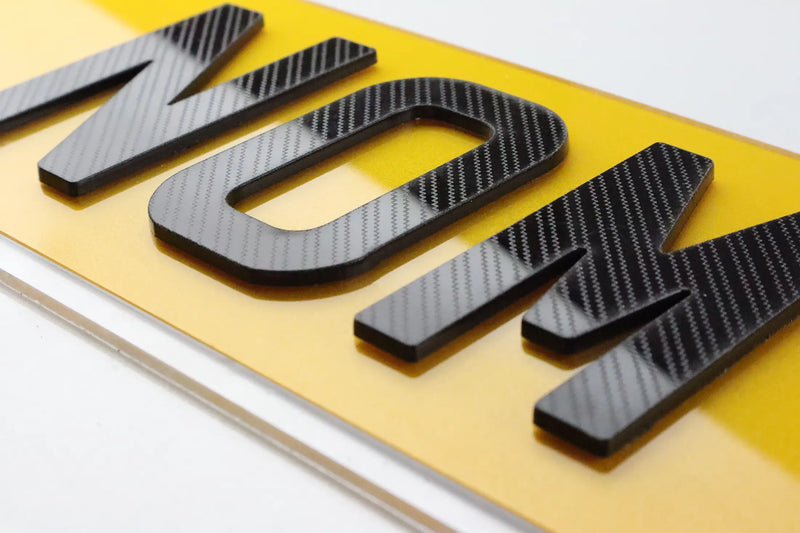 Number Plate by Style - Carbon