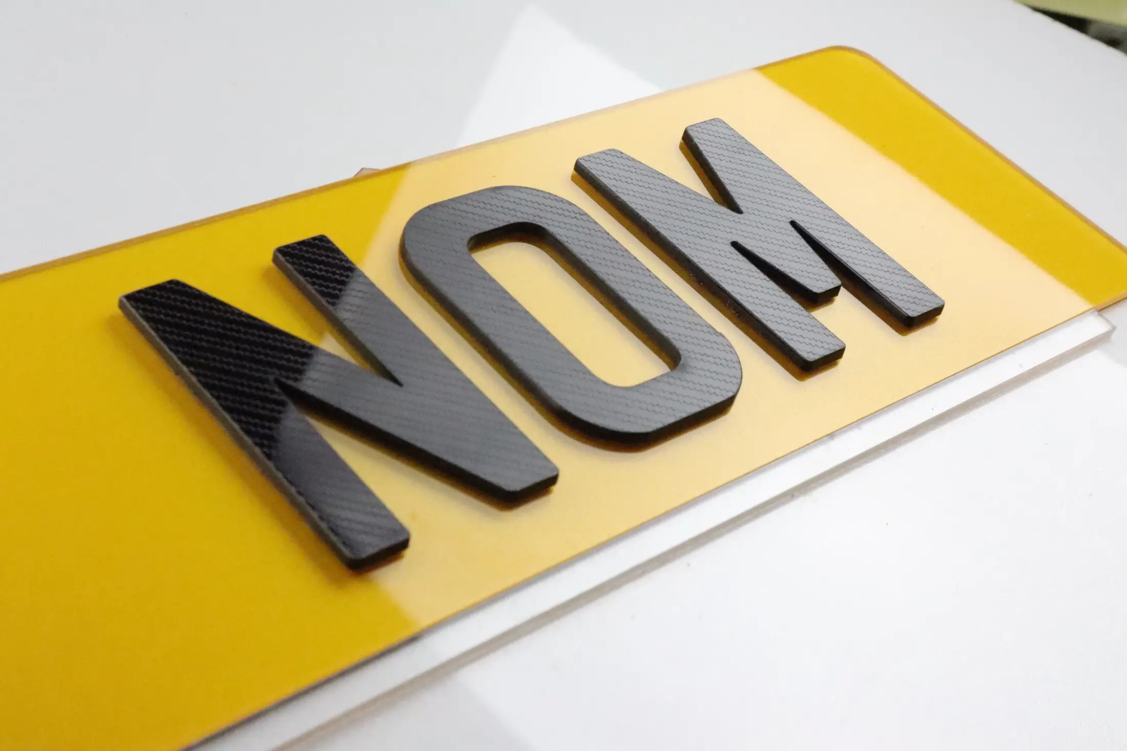 Number Plate by Style - Carbon