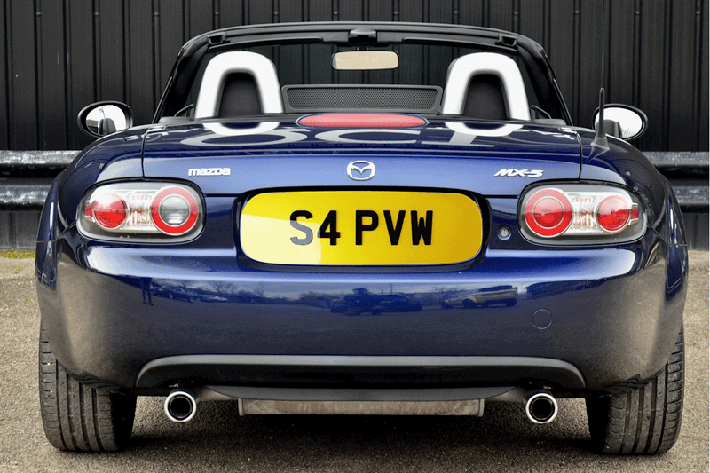 Custom Oversize Oval Rear Plate for Mazda MX-5 2.0 Sport — 3mm Gloss Acrylic Lettering LB69
