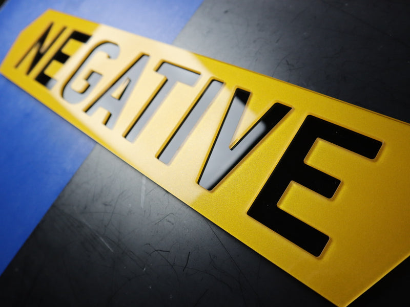 Pair of Negative Inverted Dimensional 4D Number Plates