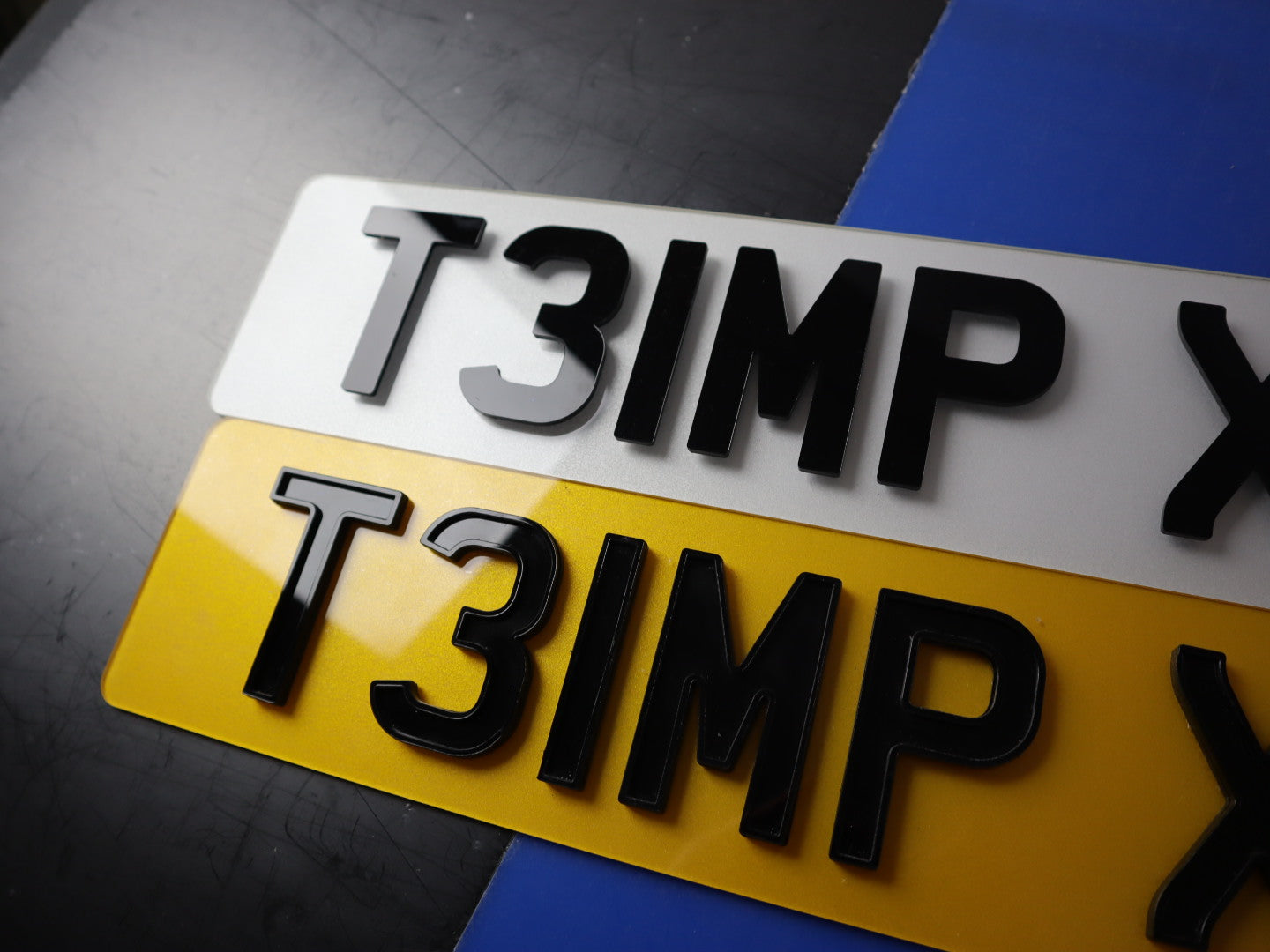 Pair of 4D Ghost + Pyramid YinYang Combo 4D Number Plates