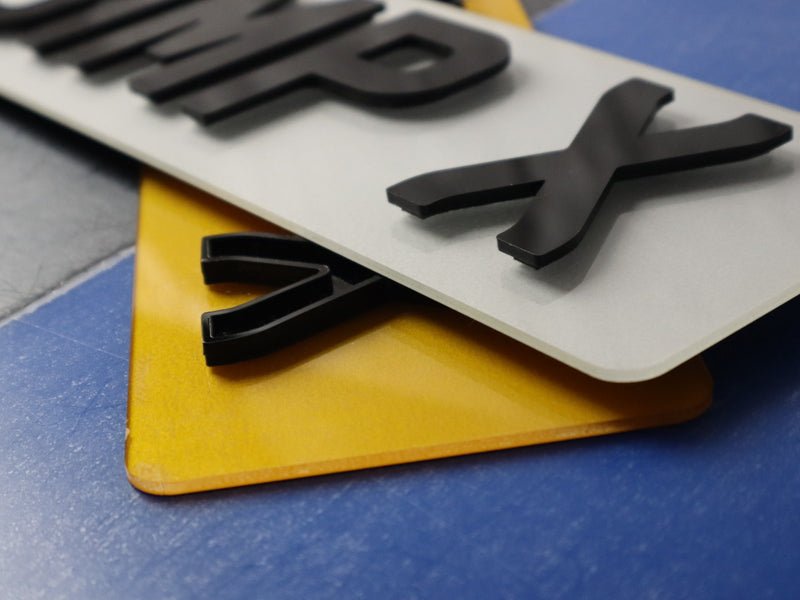 Pair of 4D Ghost + Pyramid YinYang Combo 4D Number Plates